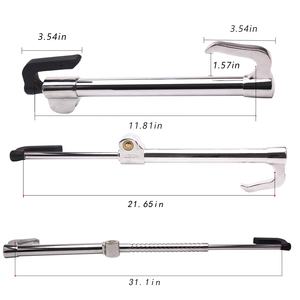 Verrouillage de la pédale de frein C vers le <span class=keywords><strong>volant</strong></span>, <span class=keywords><strong>antivol</strong></span> rétractable à double crochet pour pédale d'embrayage de voiture avec 3 clés - Product Image 6