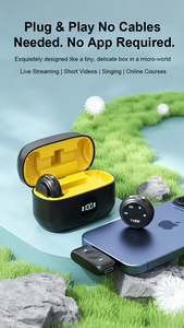 Microfono Lavalier Wireless 1in2 Magnetico per Registrazione <span class=keywords><strong>Video</strong></span> all'Aperto, Cancellazione del Rumore, per Vlog, Interviste, Trasmissioni in Diretta - Product Image 4