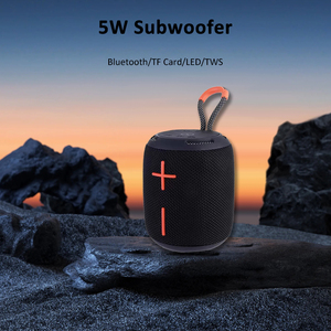 Mini draagbare 5.0 audiospeakers met RGB LED-verlichting, op batterijen, voor buitensporten, feesten en gebruik in kleine wijnvaten. - Product Image 3