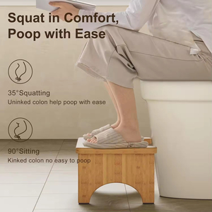 Disposable Toilet <b>Stool</b> Children's Foldable Footrest with Non-slip Squat Design Wooden Bathroom Step <b>Stool</b> - Product Image 5