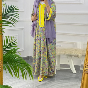 <span class=keywords><strong>Robe</strong></span> Abaya Islamique Longue à Manches Longues A-80 Dubaï Été, Maxi <span class=keywords><strong>Hijab</strong></span> Africain Diamant pour Femmes Musulmanes (2 Pièces) <span class=keywords><strong>avec</strong></span> <span class=keywords><strong>Hijab</strong></span> - Product Image 2
