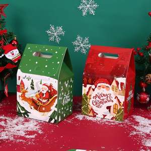 Merry Christmas Candy Bag Xmas Gift Kraft <b>Treat</b> Cookie Paper Packing <b>Box</b> DIY New Year Party Supplies - Product Image 4