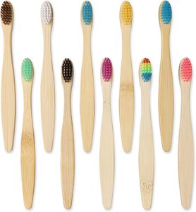 Meilleur étui ergonomique réutilisable écologique pour voyage à l'hôtel avec support en charbon organique biodégradable et souple brosse à dents en bambou avec logo - Product Image 3