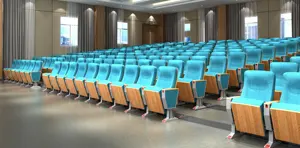 Seat Fabric Church Theater Auditorium Chair Seating With Writing Pad For Concert Halls