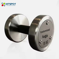 Accessoires commerciaux, ensemble d'haltères rondes de 50 kg, poids libres, musculation, poids de gym, équipement sportif, haltères en acier inoxydable