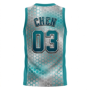 Maillot de basket-ball unisexe personnalisé 2025, haute qualité, respirant, tissu 100% polyester 460g, design grande taille, broderie d'équipe - Product Image 3
