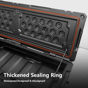 กล่องเก็บสัมภาระบนหลังคารถยนต์แบบโรโตโมลด์ 88 ลิตร ดีไซน์สปอร์ต สำหรับกิจกรรมกลางแจ้ง  พร้อมแร็คเก็บของท้ายรถ  กระเป๋าเก็บสัมภาระ  สำหรับรถยนต์ออดี้ - Product Image 5