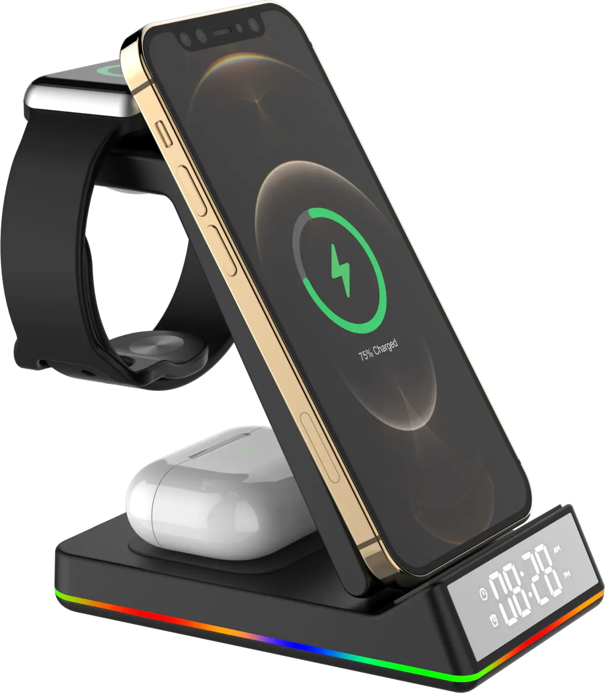Fast Watch 3 In 1 Magnet Wireless Charger Stand Charging Dock Wireless Phone Charging Station