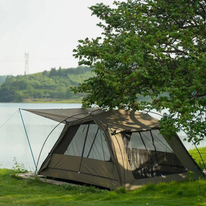 Senderismo al aire libre multifuncional Tiendas impermeables y ventiladas con ventanas de malla de toldo para actividades de campamento para 3-4 personas - Product Image 1