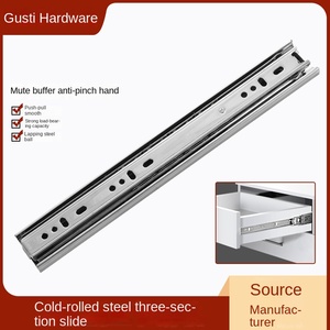 Bóng mang ngăn kéo kính thiên văn kênh mềm đóng hướng dẫn Tủ đường sắt trượt cho hướng dẫn ngăn kéo undermount <span class=keywords><strong>Slide</strong></span> nặng - Product Image 2