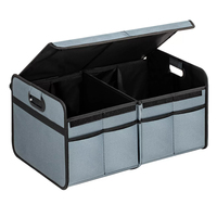 Meilleur organisateur de console de coffre de voiture et de SUV Boîte de rangement en cuir pour l'épicerie et les petits articles