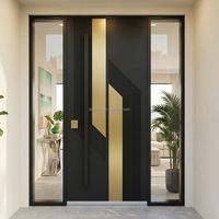 Portes pivotantes en acier pour maison principale en Australie porte d'entrée au design irrégulier avec porte d'entrée extérieure moderne sécurisée