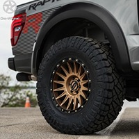Jantes Beadlock DW Modifiées Forgées Bronze Mat Noir 16 Rayons à Pointe Flèche 17 18 19 20 Pouces Tout-Terrain Adaptées aux VUS et Voitures Tout-Terrain Robustes