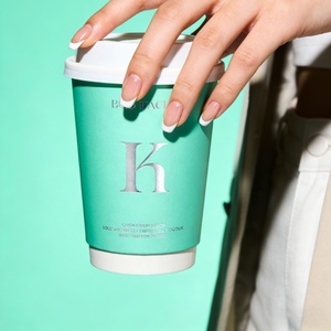 Gobelets en papier personnalisés imprimés en flexographie, 12 oz, double paroi isolée, avec encre de qualité alimentaire pour boissons chaudes, vente en gros pour cafés. - Product Image 5