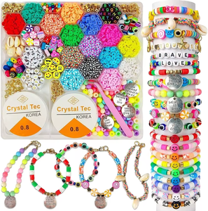 Cuentas de Arcilla Polimérica Redondas y Planas de 6 mm Multicolores, Venta Caliente 2024, para Hacer Pulseras con Cuentas de Cerámica y Porcelana - Product Image 1