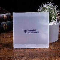 Boîte à tiroir en PVC transparent givré avec Logo personnalisé, fenêtre coulissante en Kraft