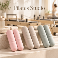Haltères en silicone pour hommes et femmes, poignée droite, poids libre, exercices à domicile, Pilates, fitness, entraînement de force des poignets