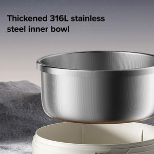 Pil ile taşınabilir bebek ısınma kase bebek gıda ısıtıcısı sabit paslanmaz kase şarj edilebilir - Product Image 5