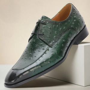 Zapatos de Cuero Genuino con Cordones y Punta Redonda para Otoño, con Diseño de Lunares, Antideslizantes y Ligeros para Vestimenta Formal de Negocios para Hombre - Product Image 6