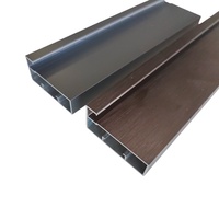 Poignée de meuble de cuisine en aluminium anodisé de 45 mm, profilé de cadre de porte en verre pour armoire en alliage d'aluminium miroir