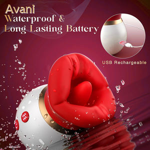 Fabrika doğrudan 3 in 1 G nokta gül oyuncak vibratör kadınlar için sıcak satış ağız emme yalama meme stimülatörü - Product Image 5