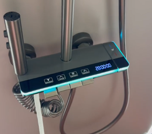 Pistolet thermostatique Offre Spéciale gris LED salle de bain douche pluie ensemble en aluminium pour <span class=keywords><strong>appartement</strong></span> luminaires de bain mélangeurs hôtels vanne en céramique - Product Image 4