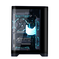 2023 nouvelle tendance Design Micro ATX boîtier d'ordinateur de jeu nouveauté verre incurvé trempé boîtier de jeu Cpu armoire boîtier de bureau