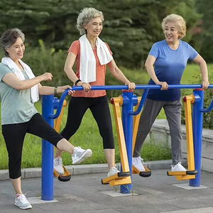 Equipo de Fitness al aire libre Entrenador elíptico doble Parque Comunidad Equipo de ejercicio para ancianos <span class=keywords><strong>Aparato</strong></span> de gimnasio al aire libre duradero - Product Image 1