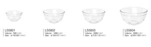 LINUO – <span class=keywords><strong>bol</strong></span> en verre transparent pour la maison, 5 tailles, un ensemble, saladier mélangeur pour le dîner, vaisselle de cuisine, ensemble en verre, Offre Spéciale - Product Image 6