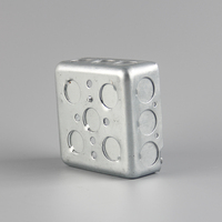 Boîte de jonction en acier galvanisé, protection IP55, carré de 4 pouces
