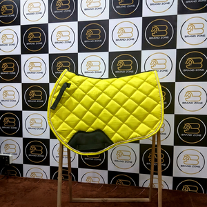 BRAND ZONE1995 Tapis de selle classique personnalisé en coton satiné pour sport équestre, doublure en maille, sangle de selle de haute qualité, durable et confortable pour cheval - Product Image 1