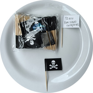 Impression personnalisée <span class=keywords><strong>de</strong></span> haute qualité mini drapeau <span class=keywords><strong>de</strong></span> gâteau <span class=keywords><strong>de</strong></span> drapeau <span class=keywords><strong>de</strong></span> <span class=keywords><strong>pirate</strong></span> Jolly Roger - Product Image 6