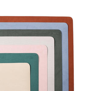 Tapete de Escritorio de Cuero Rectangular Antideslizante de Color Sólido con Base de Terciopelo para Decoración de Mesa de Oficina - Product Image 1