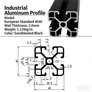 Profilo in Lega di Alluminio 6063 Standard Europeo Industriale 2020 <span class=keywords><strong>3030</strong></span> 4040 per Linee di Produzione Automatizzate - Product Image 6