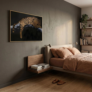 Quadro moderno da parete, stile moderno e lussuoso, con leopardo dorato e cristalli, <span class=keywords><strong>per</strong></span> <span class=keywords><strong>soggiorno</strong></span>, ingresso, hotel, decorazione murale. - Product Image 5