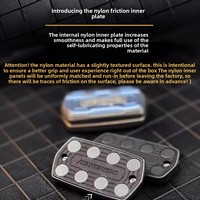 Tone Fork EDC Metal Push Toy Infinite-Position Snap Coin Finger Spinner Tecnología Negra Alivio del Estrés Rango de Sonido Juvenil (15-35)