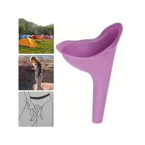 Urinoir portable pour femmes, ovale, en plastique, design minimaliste pour le camping et les voyages - Product Image 1