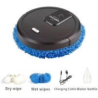 Robot de nettoyage automatique 3-en-1 : aspirateur, serpillière et balai sonique, construction en plastique, élimination automatique de la saleté pour usage domestique