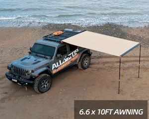 Auvent de voiture avec structure en acier, résistant aux intempéries, auvent latéral 4x4 avec télécommande pour le camping et les voyages tout-terrain, auvent anti-pluie - Product Image 6