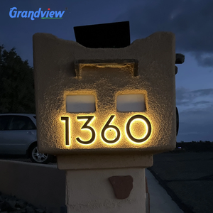 Letrero Iluminado Led Número de Casa Exterior <span class=keywords><strong>Solar</strong></span> Led Números de Casa con Luces - Product Image 3