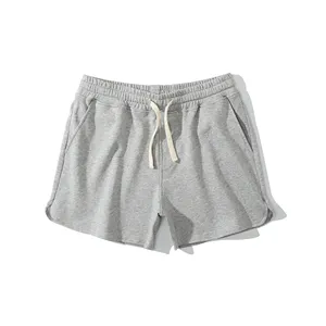 OEM-pantalones cortos deportivos de algodón para hombre, ropa deportiva cómoda para gimnasio, para correr, de felpa francesa, para el sudor, personalizados