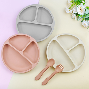Juego de Platos de Silicona para Bebé, Libres de BPA, con Cuchara, Vajilla Infantil, Incluye Tazón con Función de Succión para una Alimentación Segura, con Logotipo Gratuito - Product Image 2