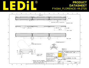 Lentes LED PMMA LEDils F14344_FLORENCE-1R-ZT25, Conjuntos de Lentes Rectangulares, Tira de Lentes Transparente, Adhesivo Asimétrico, Alta Transmitancia - Product Image 3