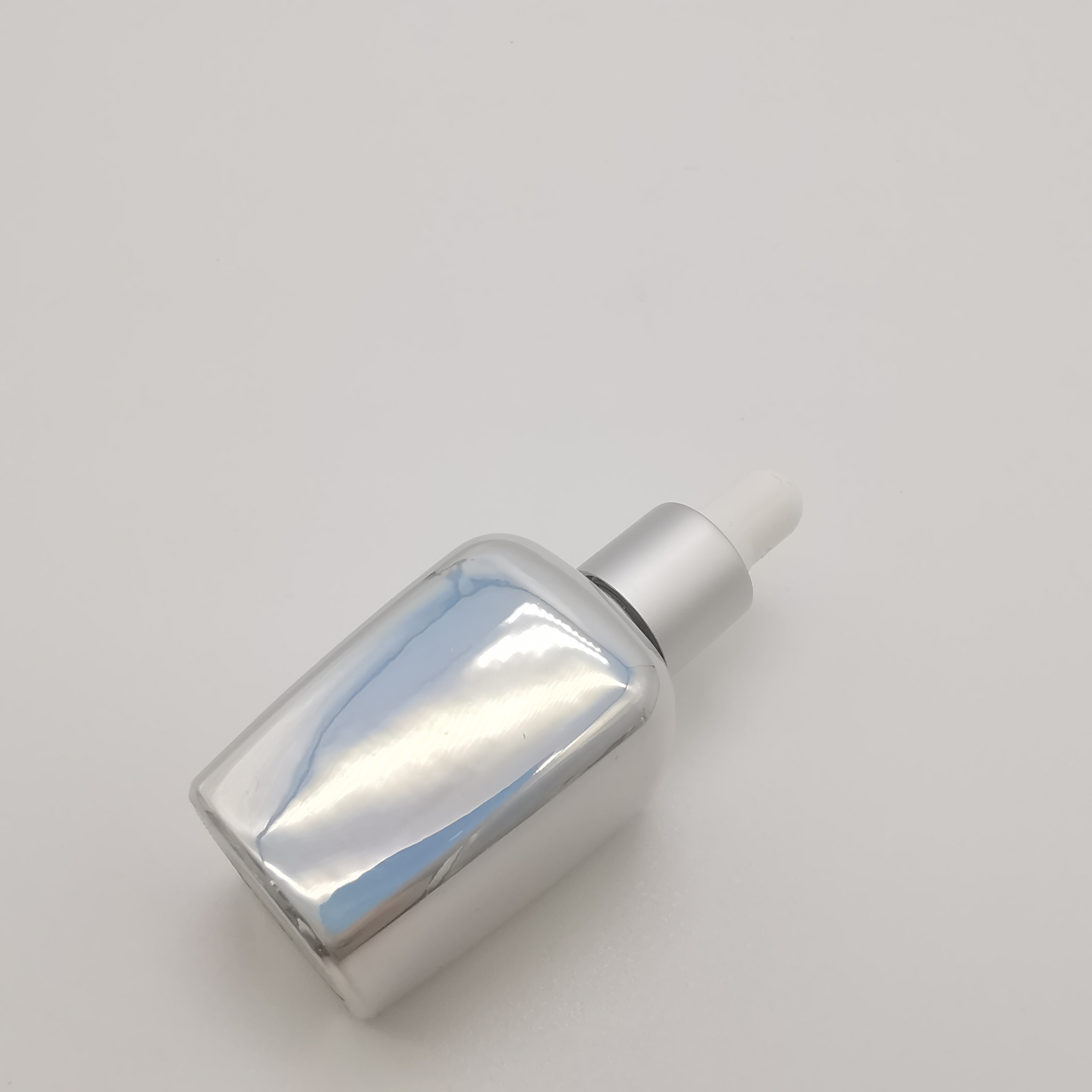 Cosmetic Skincare Container Round Clear Glass Essential Oil Serum Dropper Bottles