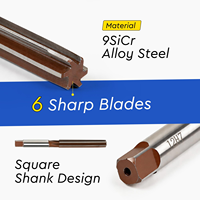 Alésoir CNC H7 en acier allié, alésoir à cannelure droite, outil de découpe de précision pour alésage de trous métalliques 1/8" 3/16" 1/4" 5/16"