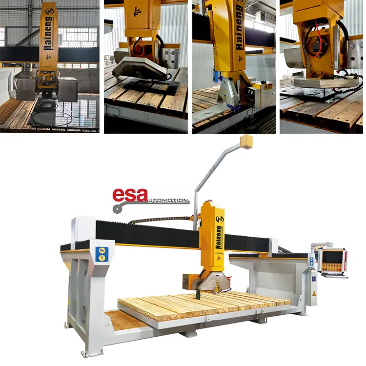 Đa-Mục Đích Năm Trục CNC Cầu Saw (Ý Esa Hệ Thống) Đá Granite & Đá Cẩm Thạch Cắt Máy Chế Biến