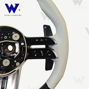 Adecuado para <span class=keywords><strong>Mercedes</strong></span> Benz W213 C238 GLE W167 C167 <span class=keywords><strong>GLS</strong></span> X167 GLC X254 C254 E53 E63 AMG volante de fibra de carbono de cuero - Product Image 3