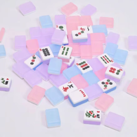 Набор для американского маджонга Jelly Pink из акрила, 160 фишек, на 4 игрока, складной, экологичный, портативный, прочный, для путешествий