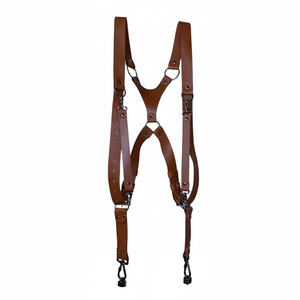 Vintage Artistic Pu Leather <b>Camera</b> <b>Harness</b> 3.8cm Width Double Shoulder Strap for Slr Photography Accessories - Product Image 1