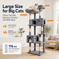 Arbre à chat OEM ODM multi-niveaux avec condo, griffoir en sisal, condo XXL en peluche pour maisons multi-chats